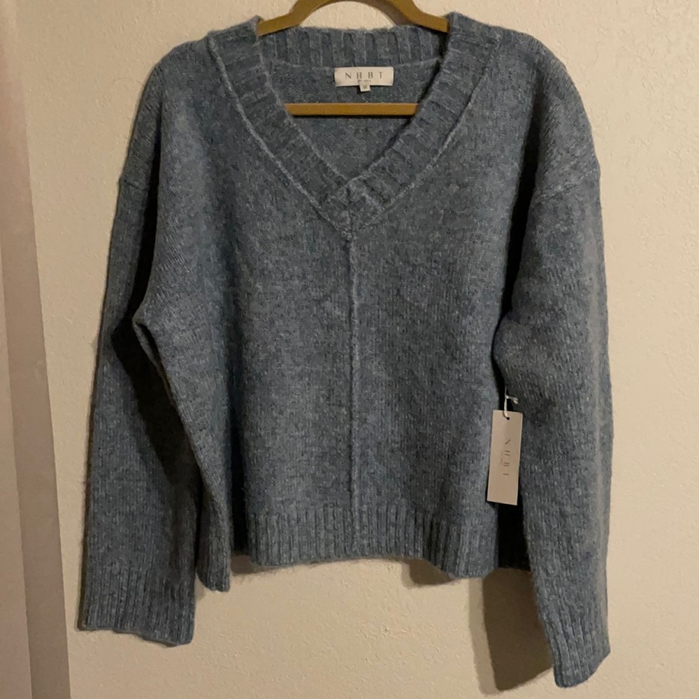 NWT NHBT Inhabit NY pullover sweater size M blue